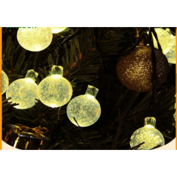 Crystal ball LED string lights